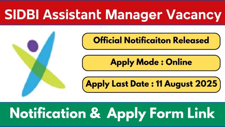SIDBI Assistant Manager Recruitment 2025