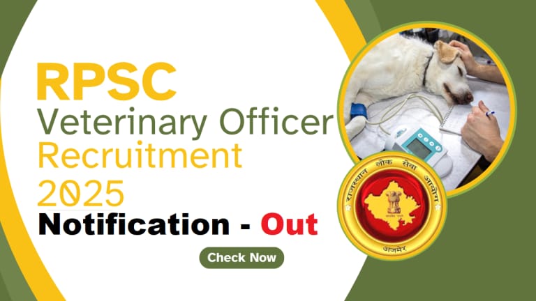 RPSC Veterinary Officer Recruitment 2025