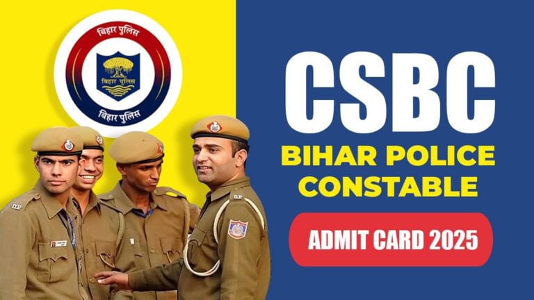 Bihar Police Constable Admit Card 2025